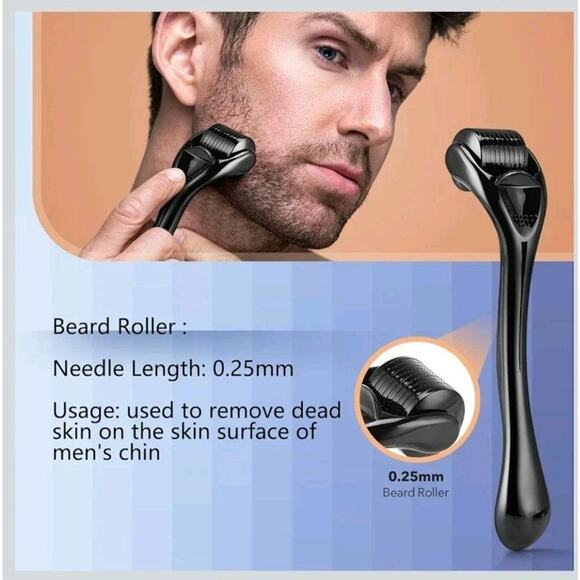 Beard Gift Kit - Oil,Wash,Conditioner, Roller (Needle Length: 0.25mm) s32 - Picture 2 of 7